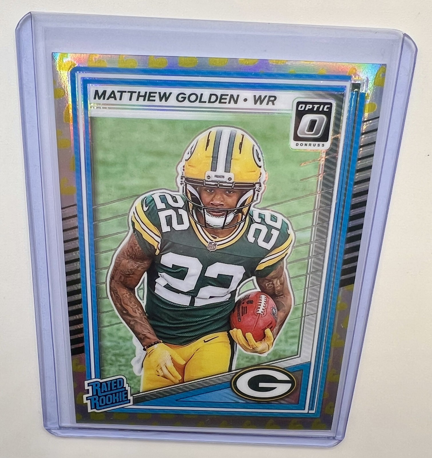 2025 Donruss Optic #205 Matthew Golden Rated Rookie Flex Emoji /199