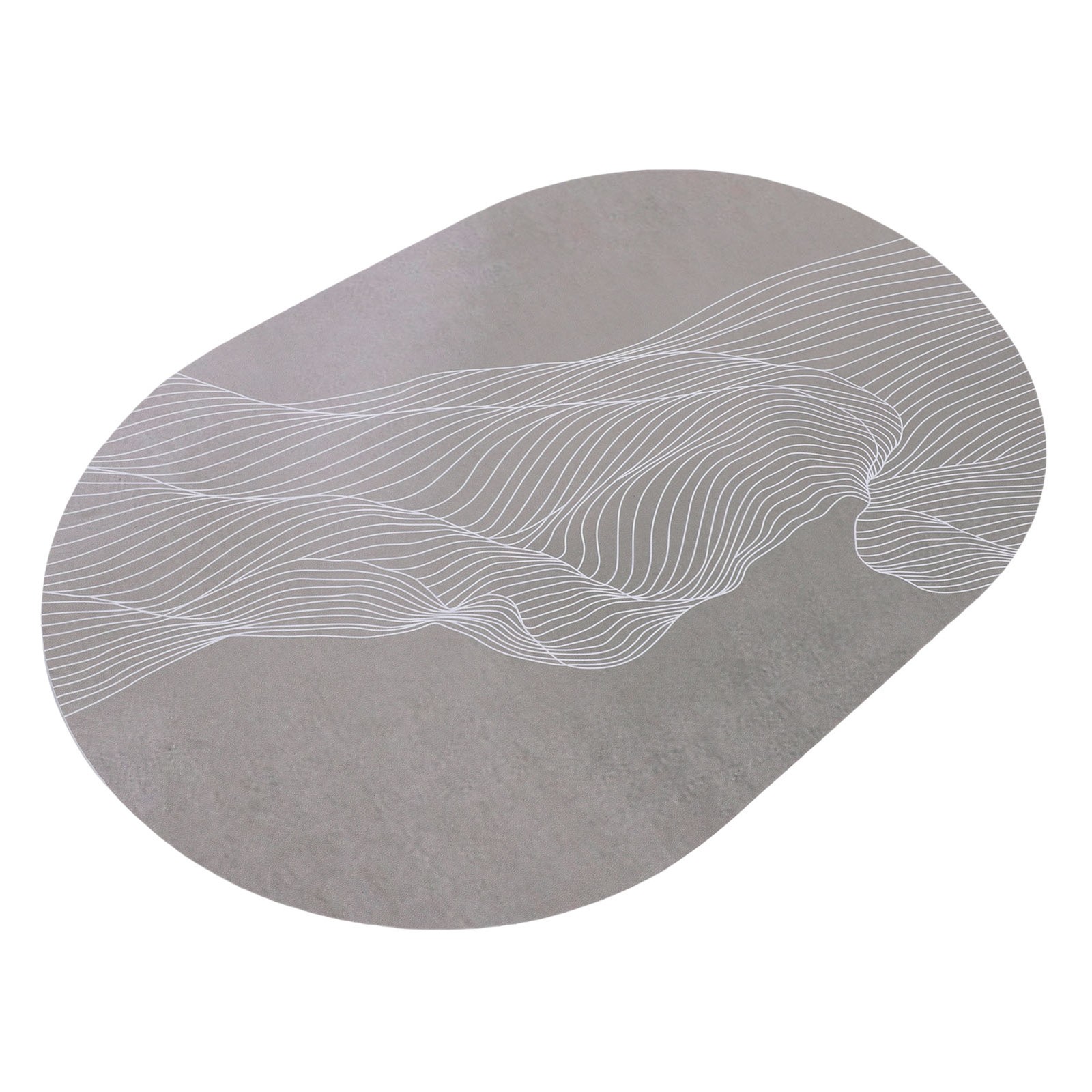 4PCS Oval Placemats Anti Slip Washable Table Mats PU Leather Place Mats