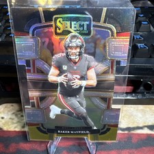 2023 Panini Select #92 Baker Mayfield Black and Gold Prizms Die Cuts