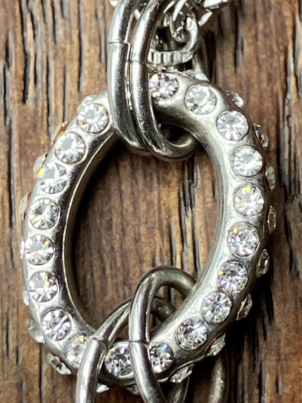 Sparkling Rhinestone Pavé Interlocking Circles Pe… - image 2