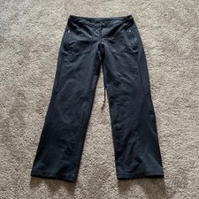 Athleta Black Athletic Zip Ankle Workout Training Pants Activewear SIZE S