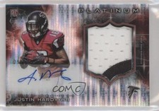 2015 Topps Platinum Rookie Pulsar Refractor 29/50 Justin Hardy Patch Auto 0b5