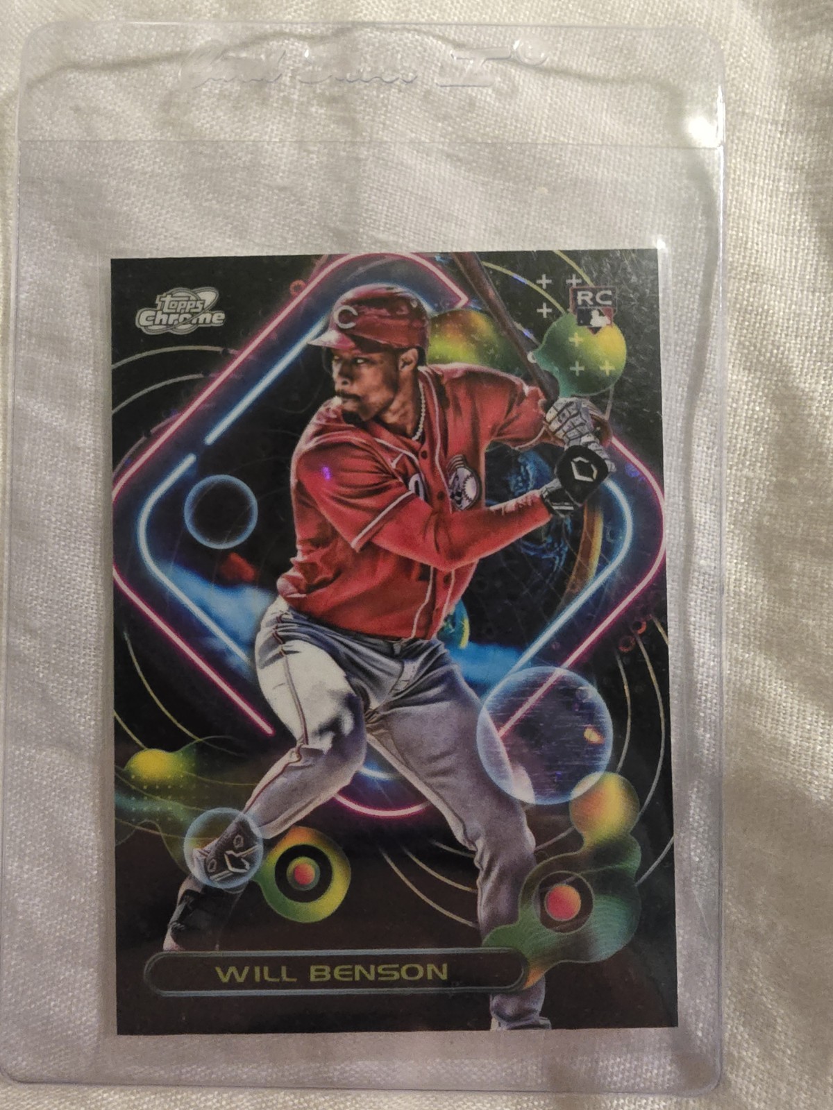 2023 Topps Cosmic Chrome Will Benson #200 Black Eclipse Refractor /10 (RC) Reds