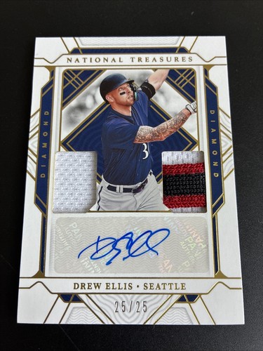 2022 National Treasures DREW ELLIS Auto Diamond Autographs Dual Patch 25/25 - 第 1/2 張圖片