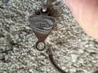 Vintage Mexican silver bangle bracelet with triangle clasp — photo 2