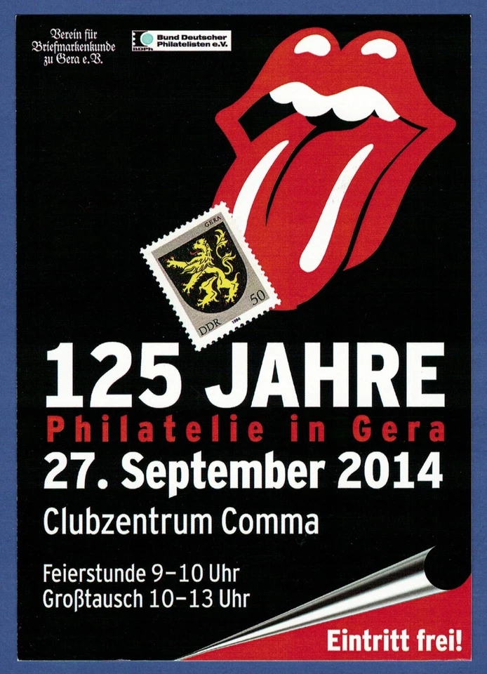 Ganzsache Citykurier Gera 2014, 125 Jahre Philatelie in Gera - Bild 1 von 2