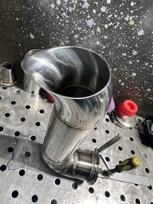 3in 90 Degree Vband W/Clamp Pipe Exhaust Up Pipe Tear Drop