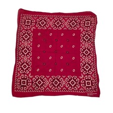 Vintage Made in USA Red Geometric Southwestern Bandana RN 13960