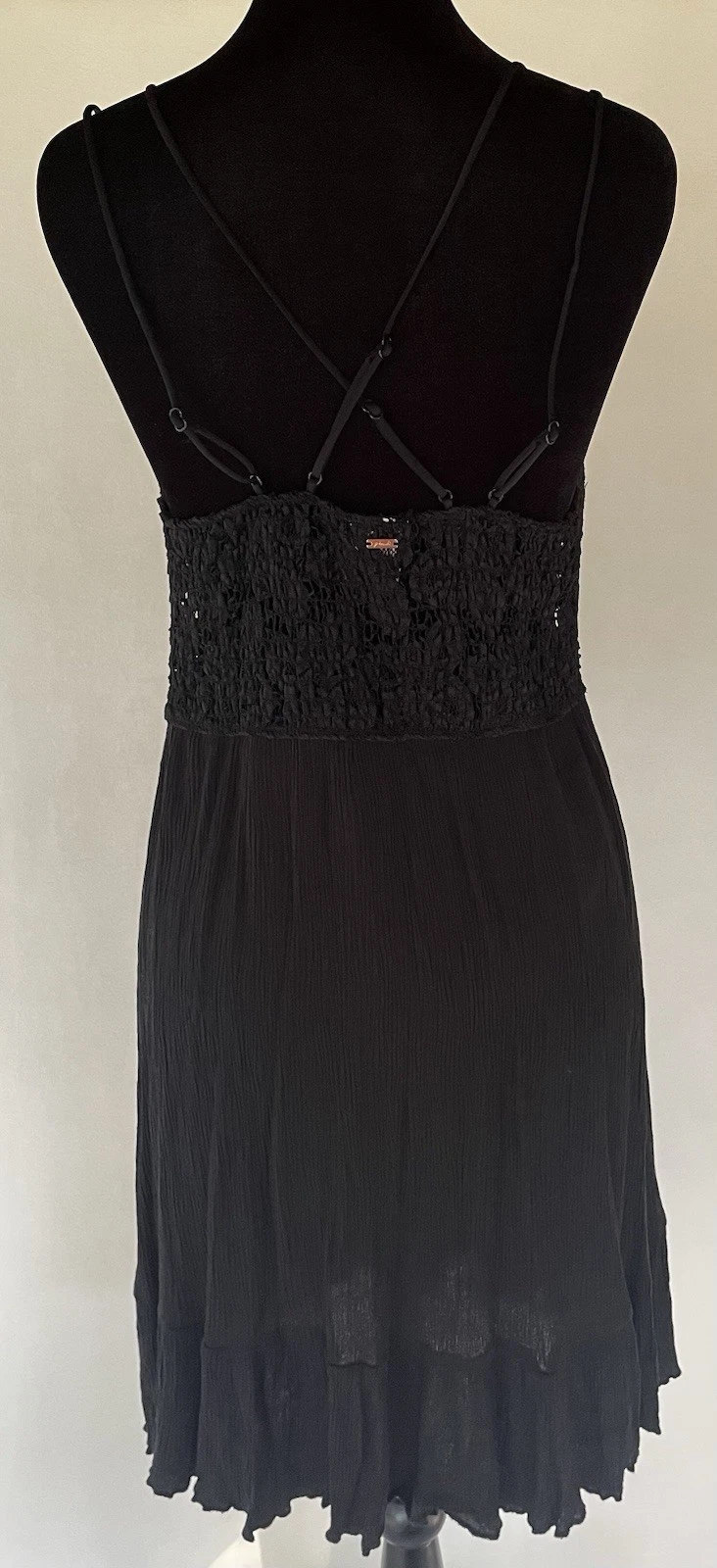 UNDERCOVER VICTORIA’S SECRET ROSA mini abito nero pizzo ricamato taglia L fata capricciosa