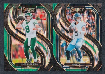 Aaron Rodgers Will Levis 2024 Panini Select Jets Titans 2 Card Lot
