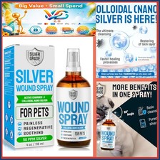 Colloidal Silver Wound Spray for Dogs Cats Hot Spot Care 4oz