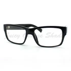 Mens Fashion Eyeglasses Classic Black Rectangular Clear Lens Frame