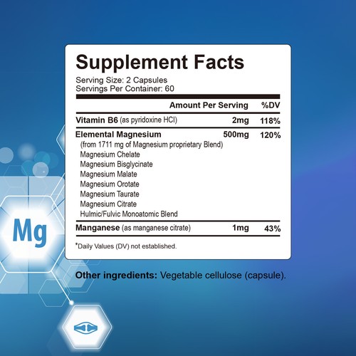 Magnesium Breakthrough 500mg - Magnesiumbisglycinat Citrat Malat - Schlafunte - Bild 2 von 10