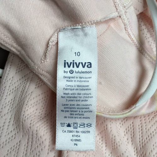 Ivivva Girls Lululemon Pink Chevron Move With Heart Strappy Workout Tank Top 10 - Picture 5 of 7