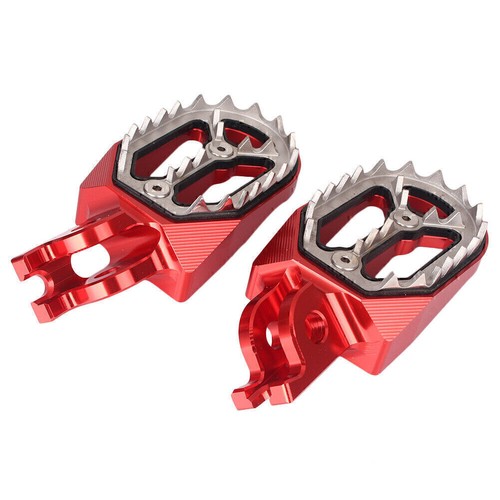 1 par de estriberas de carreras de dientes de tiburón rojo para Kawasaki KX250 250F 450F 450 08-15 - Imagen 4 de 6