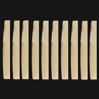 10PACKS Guitar Unbleached BONE Saddle nut bridge 72X3X9mm acoustic Luthier US