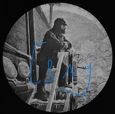 FERN ENTFERNTE SZENE CARY ISLAND GRÖNLAND UM 1876 Magische Laternenrutsche POLARERKUNDUNG