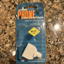 Leviton Phone 6-Wire 2 Outlet Adapter  C2607-1