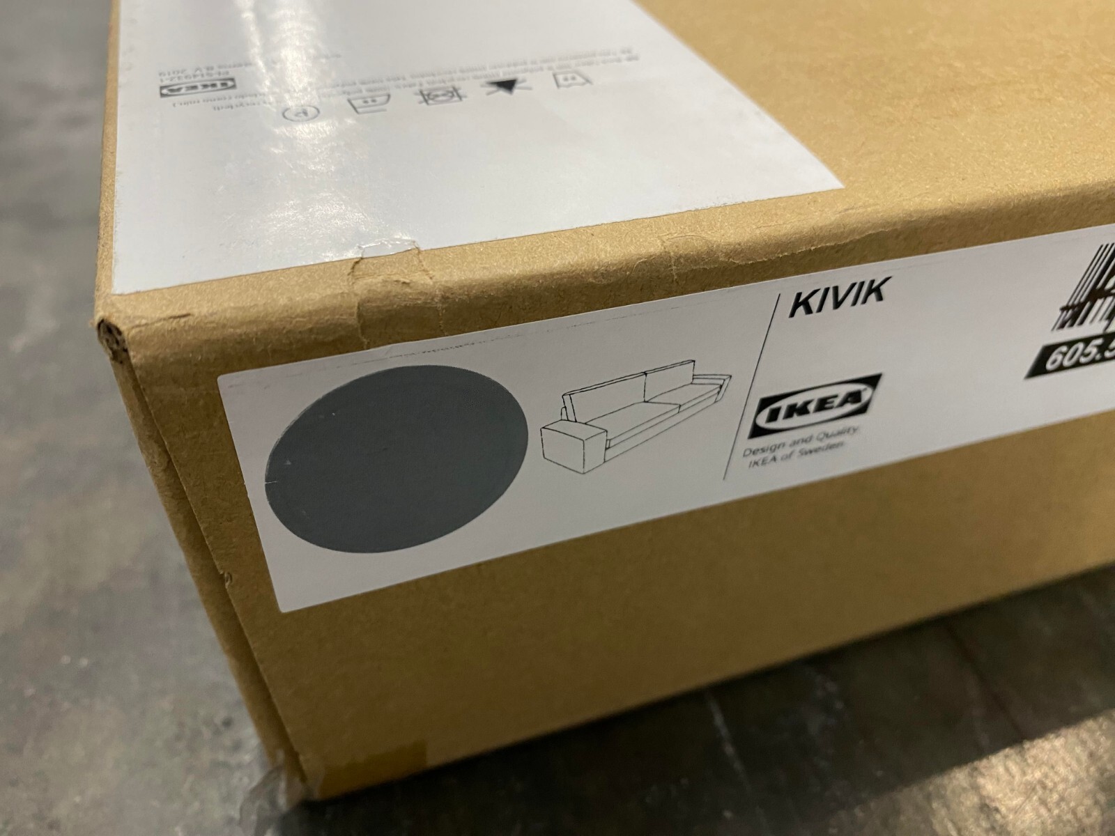 NUOVO IKEA KIVIK Copridivano 3 posti Copridivano Antiscivolo - Gunnared Grigio Medio 89" 3/4