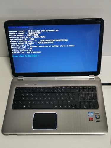 HP Pavilion DV6, Intel i7, FAULTY SPARE PARTS SEE DESCRIPTION #816 | eBay