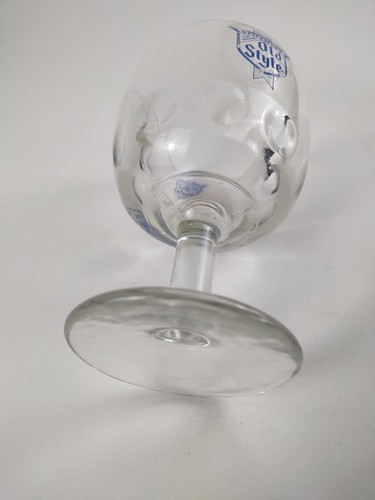 Vintage Heileman's Old Style Beer Dual Label Thumbprint Stemmed Goblet 6.125" - Picture 6 of 8