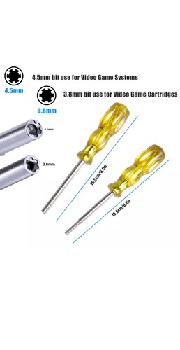 Gamebit Screwdriver Set 3.8mm 4.5mm Security Bit Tools for Nintendo Y + phillips - Picture 4 of 8