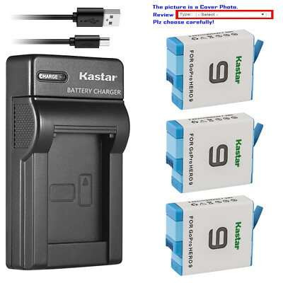 Kastar 3.85V 1900mAh Battery Slim USB Charger for GoPro HERO 9 Black Edition