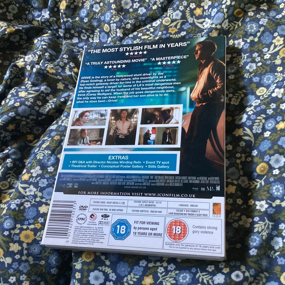 Funda de cartón Drive 18 DVD Región 2 Reino Unido Ryan Gosling Carey Mulligan Foto 2 de 4