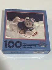 Vintage 1989 Ceaco Puzzle “Let It Slide”100 Piece New and Sealed