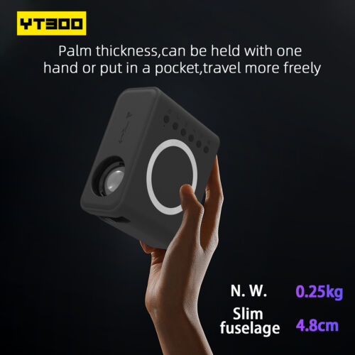 Proiettore 4K 7500 Lumen 1080P 3D LED Mini WiFi Video Home Theater Cinema - Foto 10 di 16