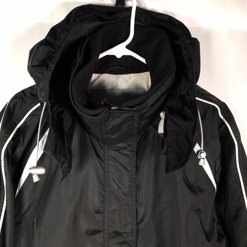 Marker Women's Snow Coat Sz 8 Black W/ Hood Full Zip - Picture 3 of 12