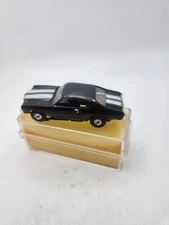70 CHEVELLE BLACK MODEL MOTORING SLOT CAR TJET CHASSIS IN CASE RUNS GREAT 