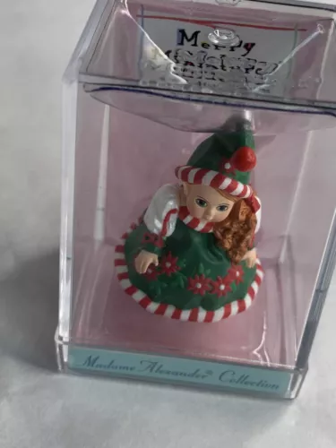 Vtg Madame Alexander Merry Miniature Santa’s Little Helper figurine Doll 2” 1998