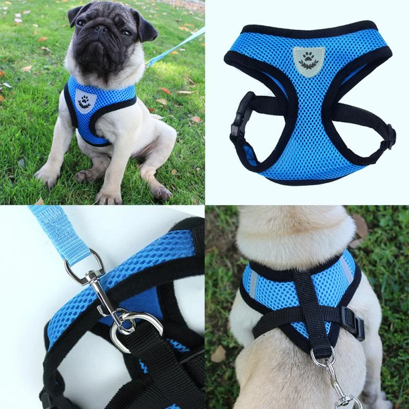 New Cat Dog Pet Harness Adjustable Control Vest Dogs Reflective S M L XL Leash - Image 4 of 4