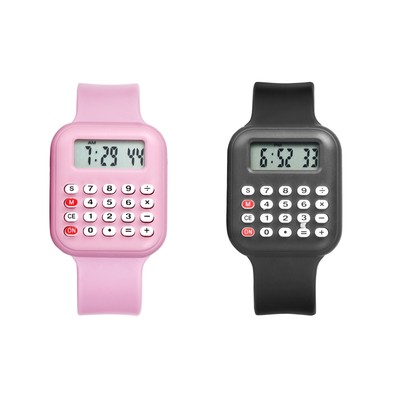 Children Multifunctional Calculator Decor Plastic Electronic Digital Wrist Watch