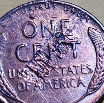 1956-D Lincoln Wheat Copper Penny LOOK ''L'' + REVERSE Stamping ERROR!! See Descr