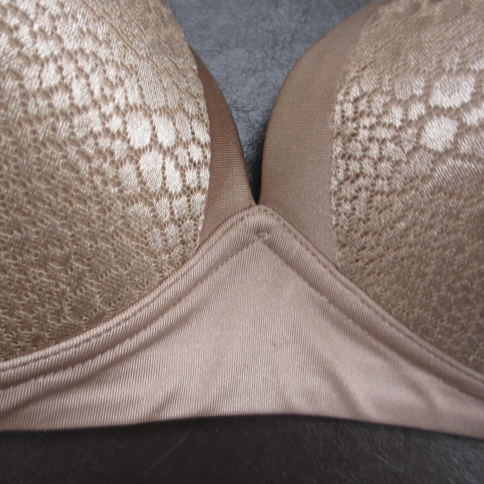 Warners Bra Size 40C Brown Padded Wireless Adjustable Clasp Back - Image 3 of 4