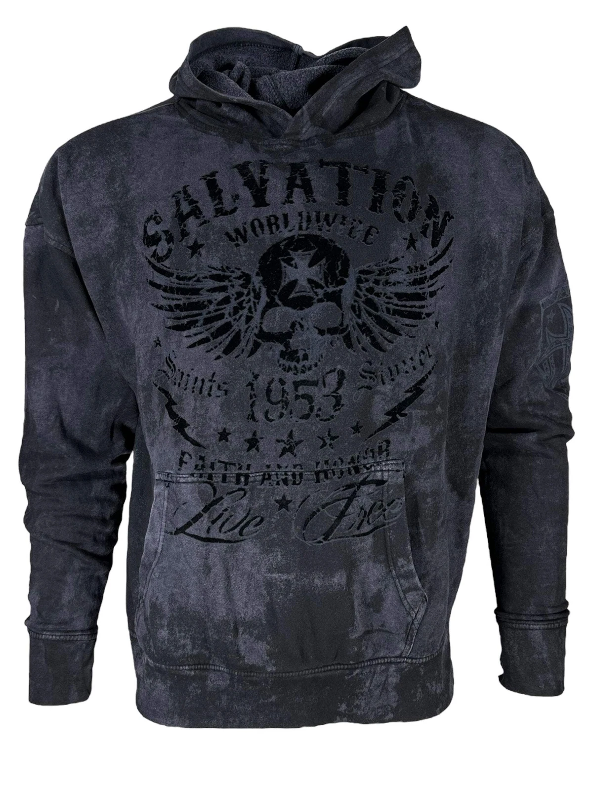 Archaic By Affliction Unisex Oversized Boxy Pullover Hoodie Black Tide
Opens in a new window or tab