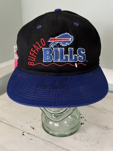 Signed Vintage Buffalo Bills #1 Apparel Drawstring Football Hat Cap ...