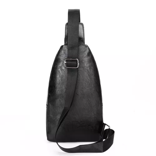 Herren Rucksack Leder Sling Bag Brust Schulter Bauchtasche Crossbody Sport Reise - Bild 11 von 15