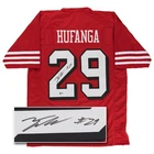 Talanoa Hufanga Signed Jersey (Beckett) Red San Francisco 49ers Custom Football
