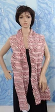 NWT UNDER ONE SKY geo print 8.5" knit scarf 72" LONG