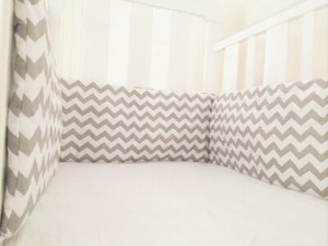 chevron crib bumper