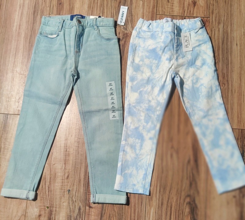 Lot of 2 Girls 5T Jeans NWT Old Navy and Children's Place  
