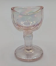 Vintage Glass Light Pink Iridescent Eye Wash Cup 
