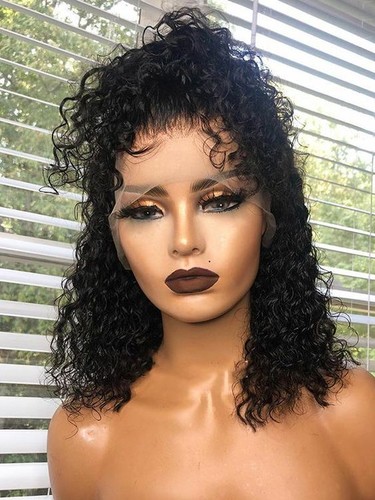 4×4 Brazilian Virgin Lace Closure Human Hair Wigs for Black Women Natural Color