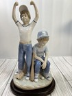 Paul Sabastin Home Run Baseball Two Boys Cheering N Sad Sport Activity Figurine