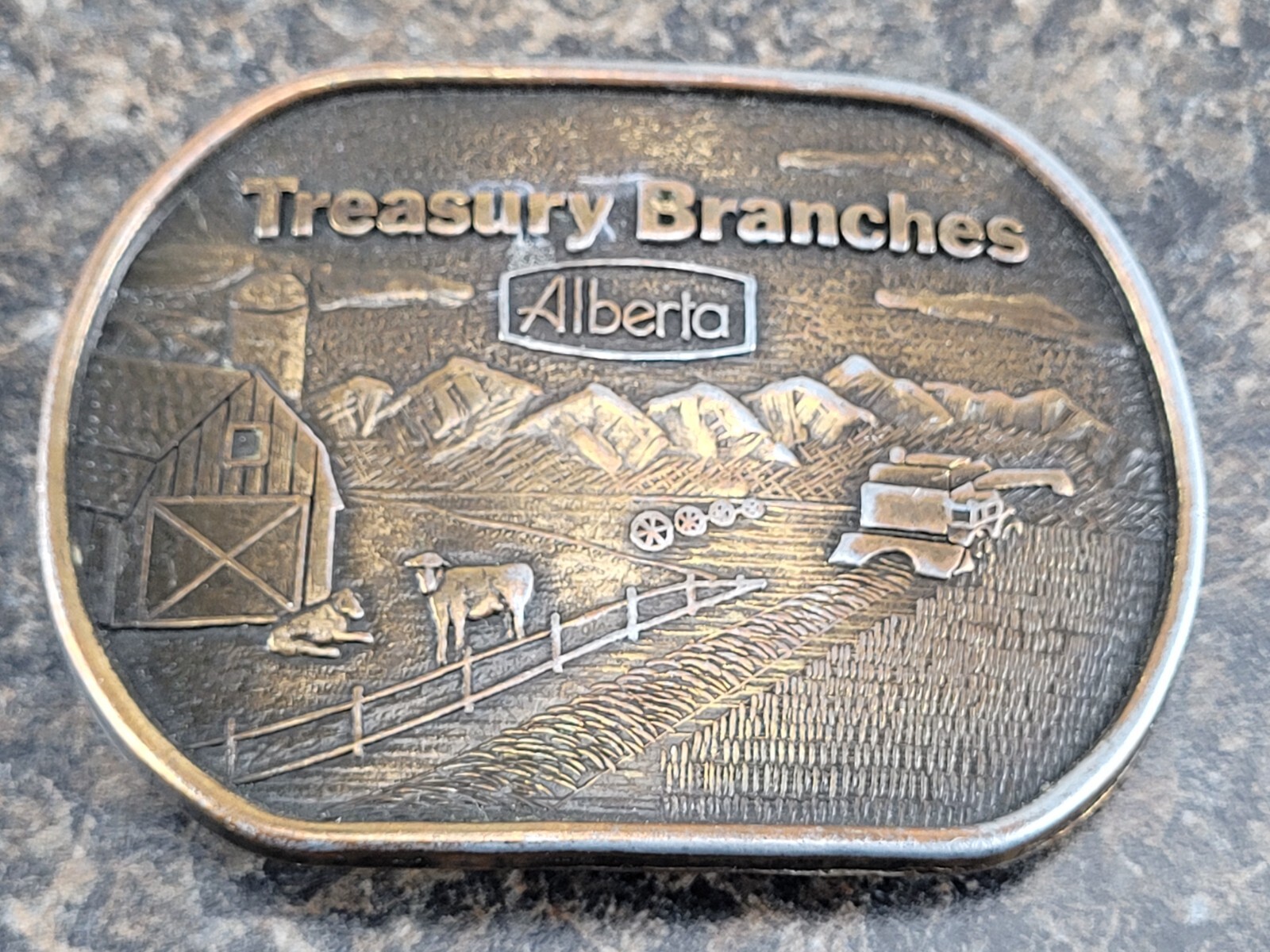Vintage ATB Alberta Treasury Branches Belt Buckle BB3 Retro Collectible