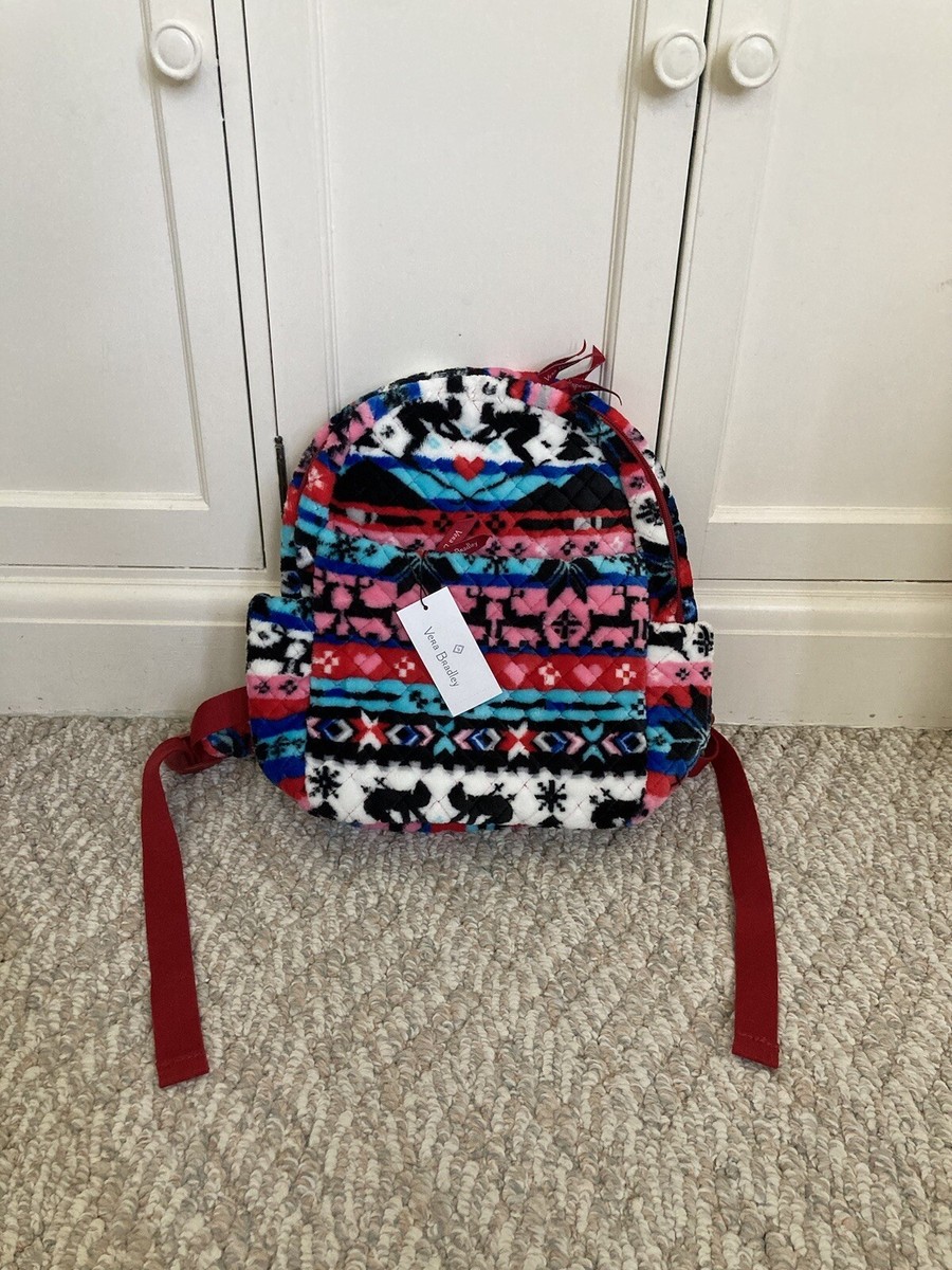 NEW Vera Bradley NORDIC STRIPE Fleece Small Backpack Purse Bag Winter Holiday NEW Vera Bradley NORDIC STRIPE Fleece Small Backpack Purse  main image 4