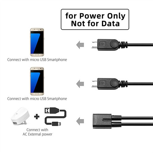 Splitter Mini USB 2.0 Female DC 5V to Dual Mini USB 5Pin Male Extension Cable - Picture 6 of 11